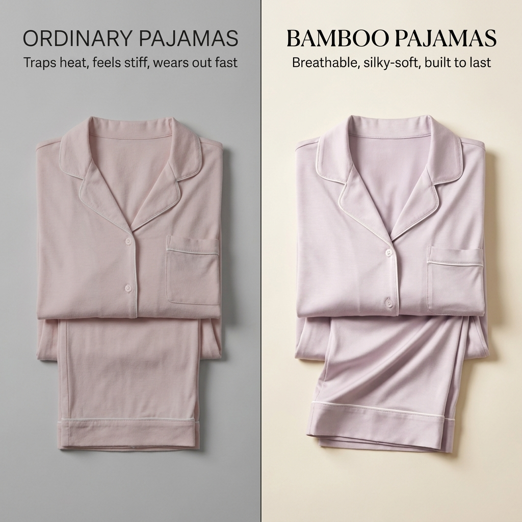 Long-Sleeve Cooling Bamboo Pajama Set