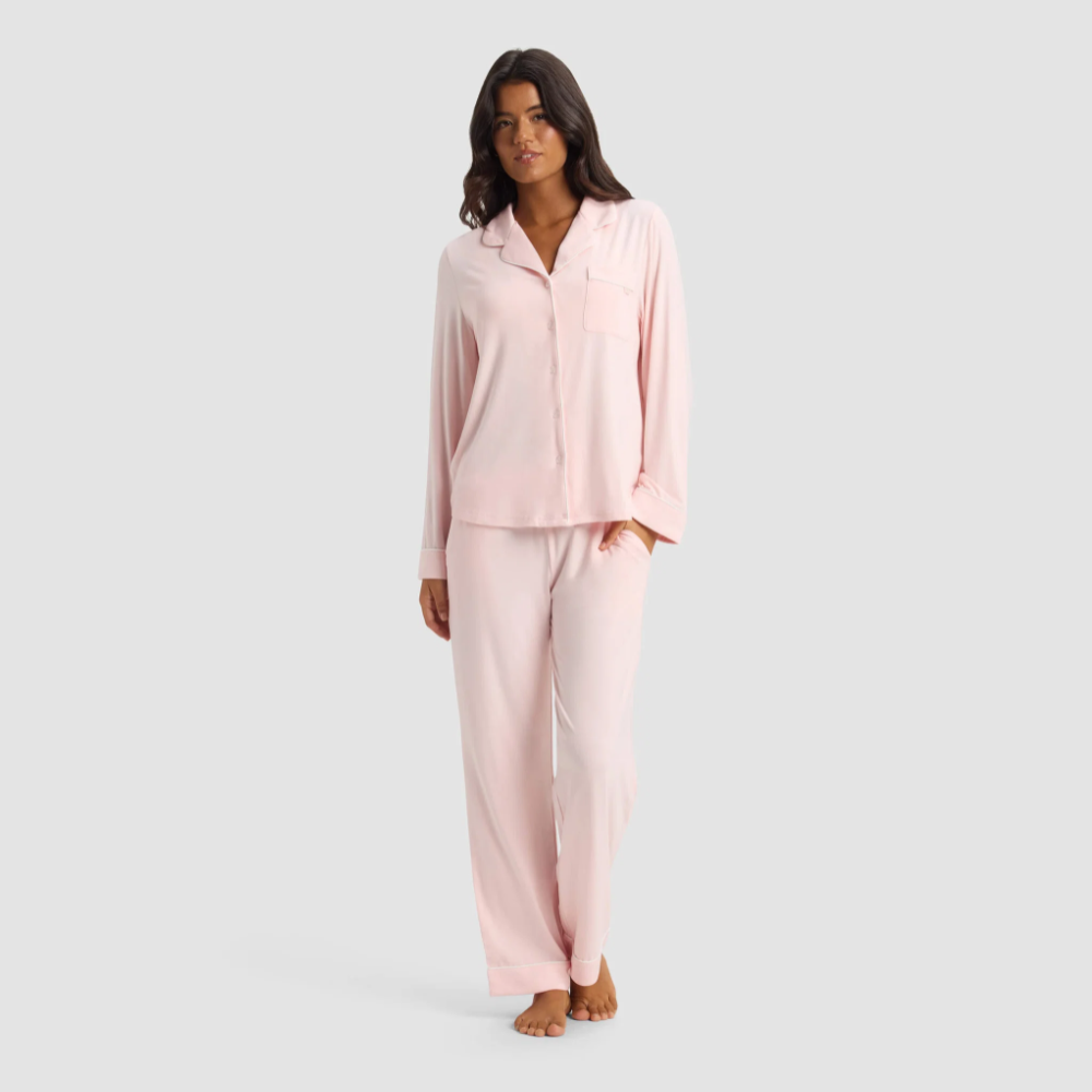 Long-Sleeve Cooling Bamboo Pajama Set