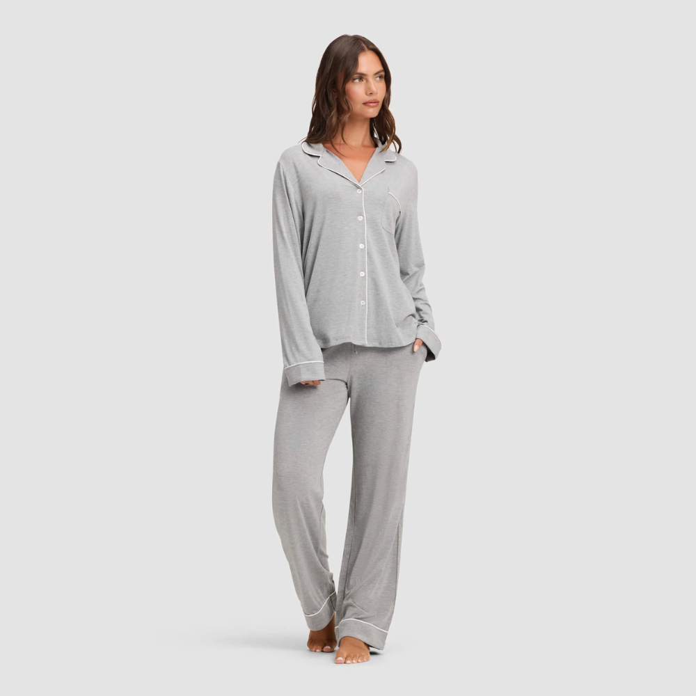 Long-Sleeve Cooling Bamboo Pajama Set
