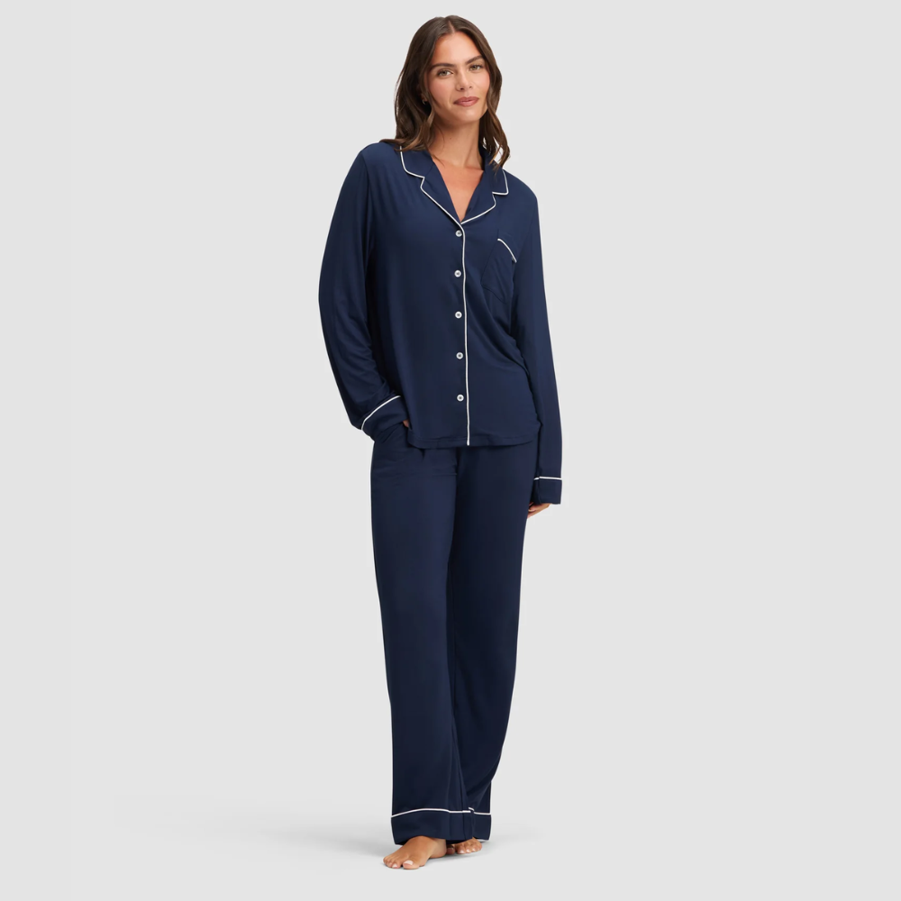 Long-Sleeve Cooling Bamboo Pajama Set
